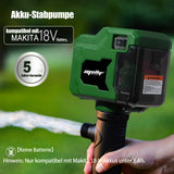 Mellif Akku Regenfasspumpe für Makita Akku 18V, grün