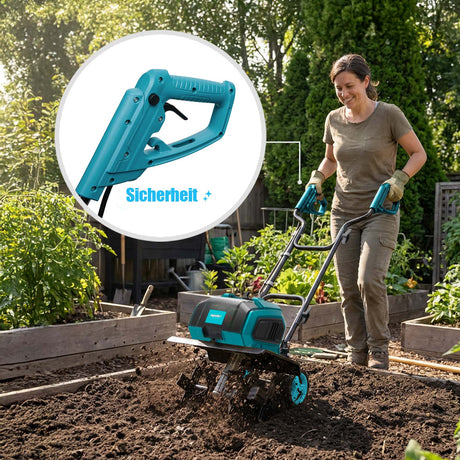 Mellif Cordless Garden Tiller for Makita (Large, NEW, Without Battery)