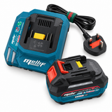 Mellif Akku 4,0 Ah & Ladegerät 4,0A, Li-Ion Akku Kompatibilität mit Makita 18V