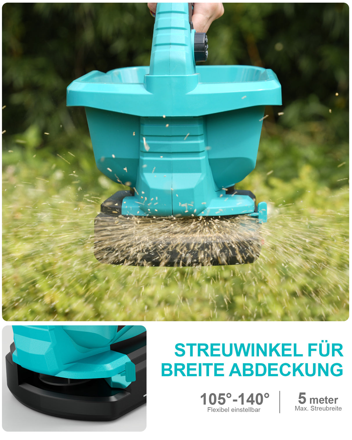 Mellif Akku Düngerstreuer für Makita 18V (Ohne Akku)