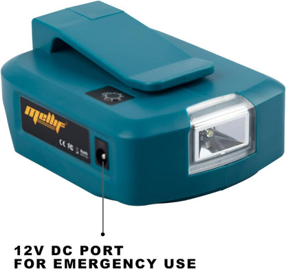 Mellif USB Adapter für Makita Akku 18V